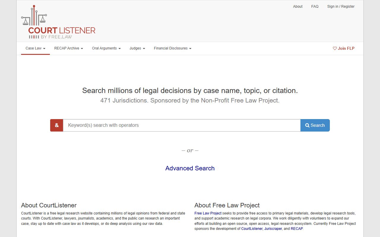 Harlan County court records CourtListener research alternative