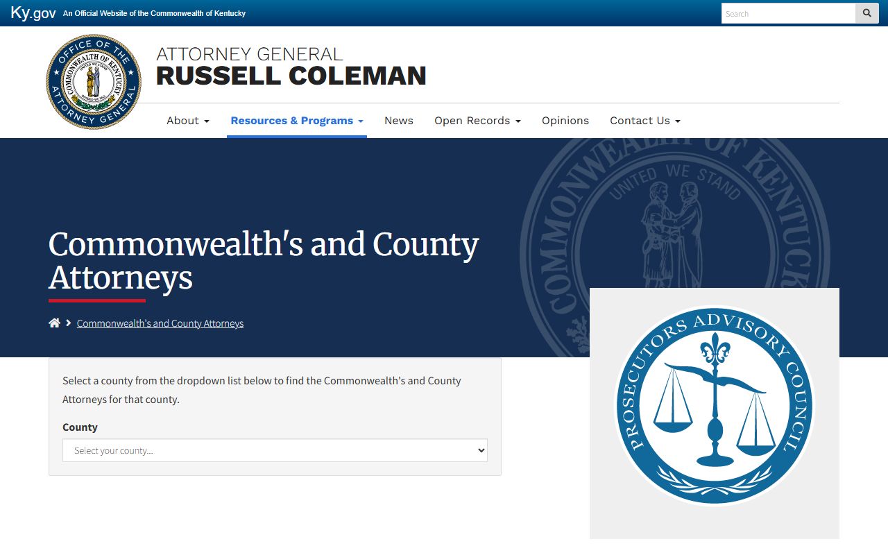 Harlan County criminal court records Kentucky prosecutors directory