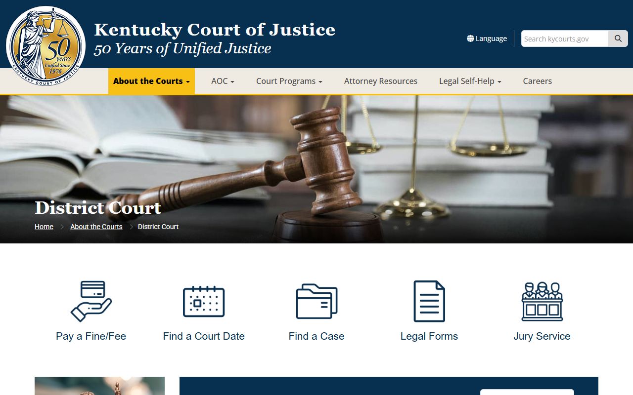 Harlan County Circuit Court records and Kentucky District Court comparison