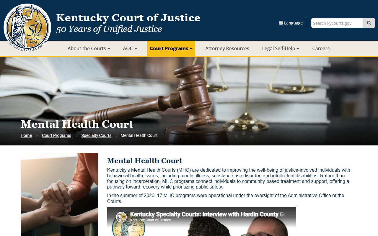 Harlan County Circuit Court records and Kentucky Mental Health Court