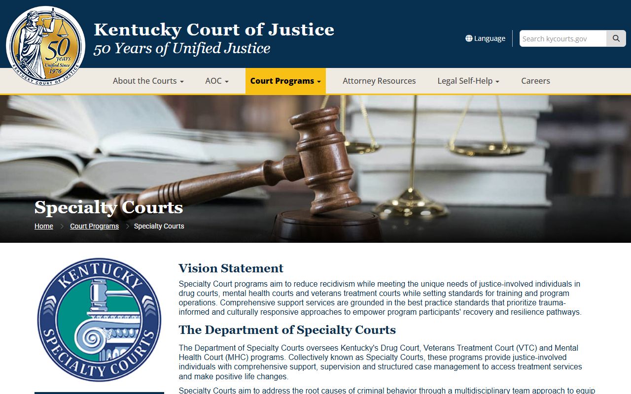 Harlan County Circuit Court records and Kentucky Specialty Courts