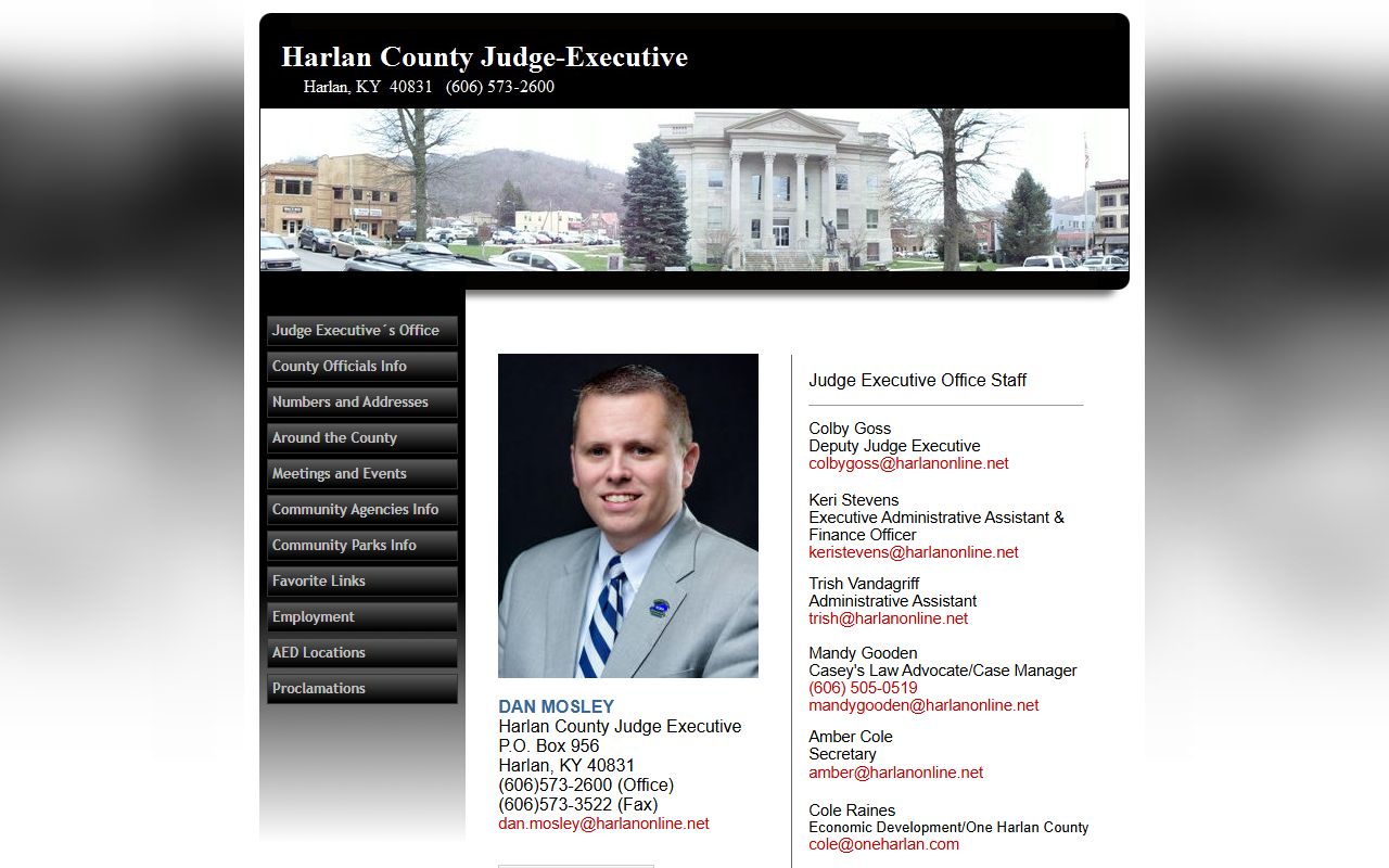 Harlan County court records and county government source