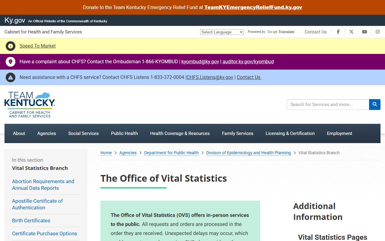 Harlan County marriage records Kentucky vital statistics office