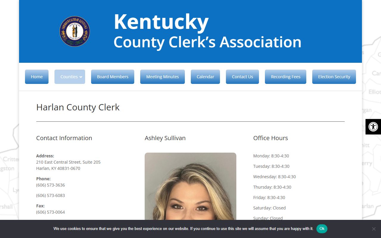 Harlan County marriage records Kentucky County Clerks listing