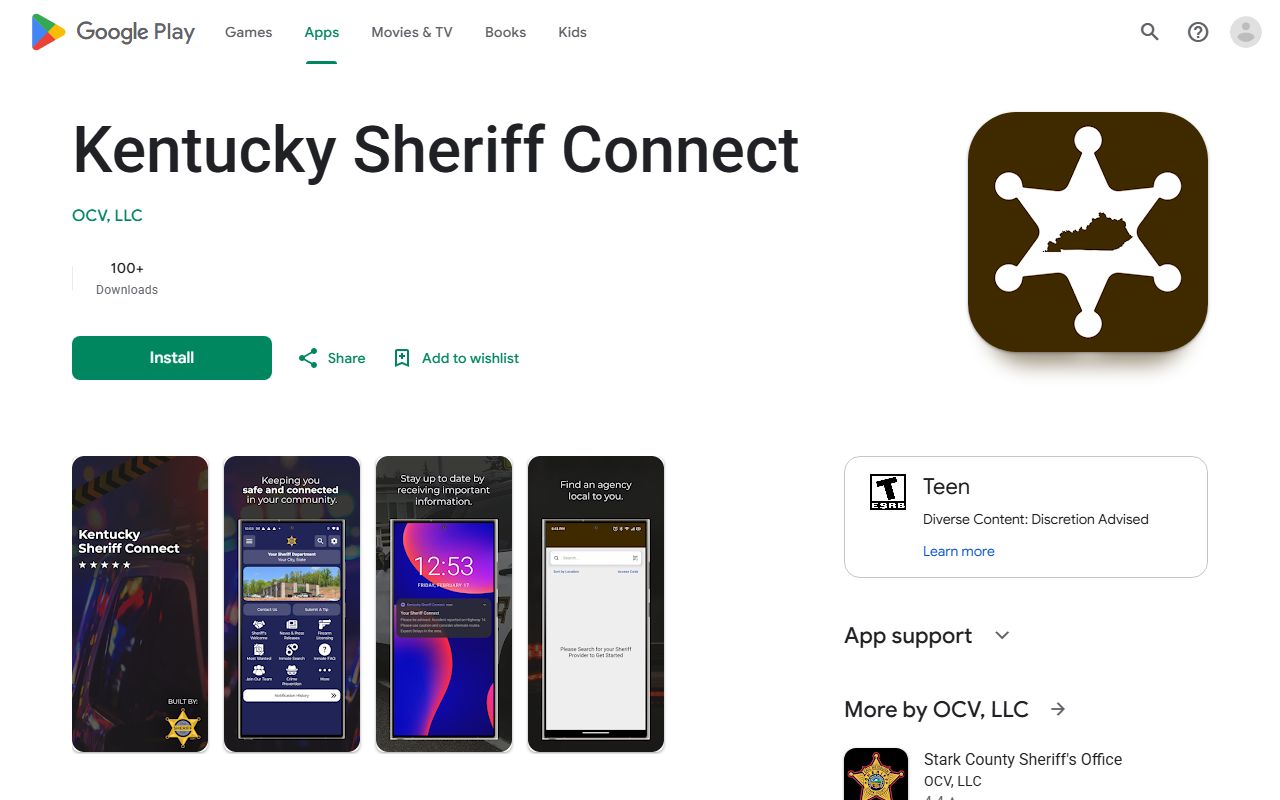 Harlan County traffic court records Kentucky Sheriff Connect Google Play listing